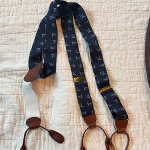 Dooney & Bourke Navy Suspenders with Duck Print